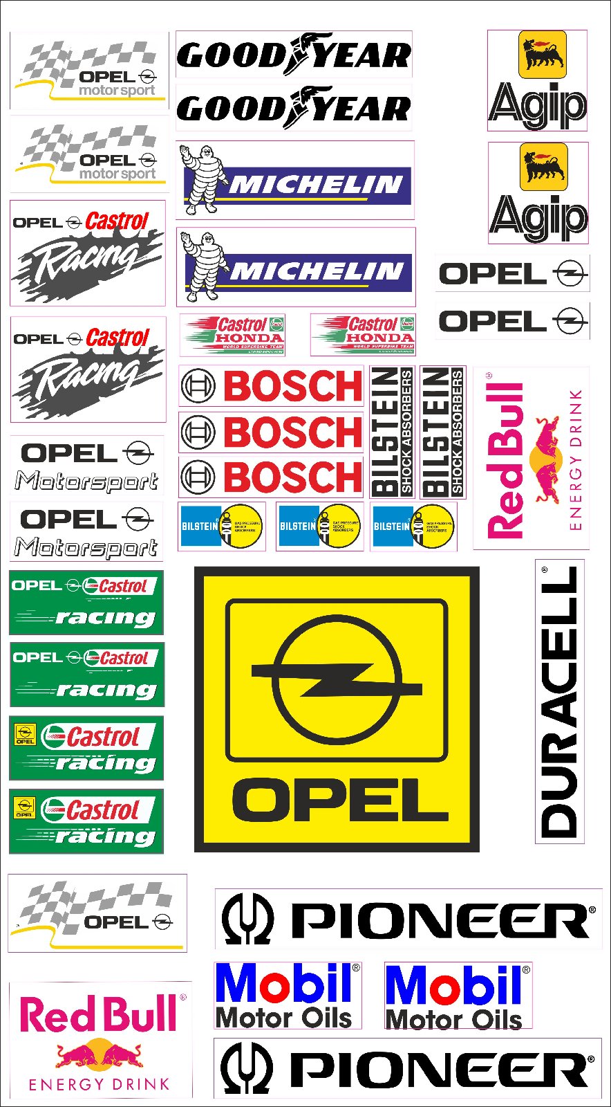 Tuning Marken Aufkleber opel logo autoaufkleber sponsoren marken aufkleber decals Tuning Marken Aufkleber opel logo autoaufkleber sponsoren marken aufkleber decals